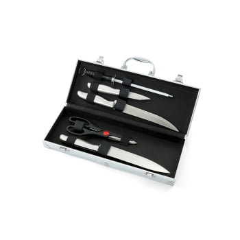Kit Churrasco Personalizado Maleta com Revestimento 5 Peças X01345 Brindes Personalizados