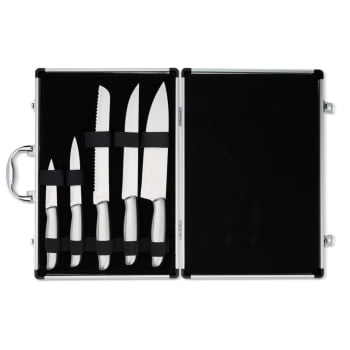 Kit Churrasco Personalizado Maleta com Revestimento 5 Peças X10081B Brinde Personalizado