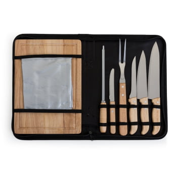 Kit Churrasco Personalizado Maleta de Nylon 8 peças X12089 Brindes Personalizados