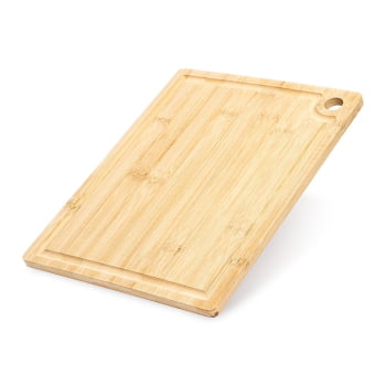Tábua de Corte Personalizada 27x21 cm Bambu com Canaleta X18583B Brinde Personalizado