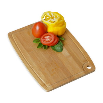 Tábua de Corte Personalizada 30x20 cm Bambu com Canaleta X18591 Brinde Personalizado