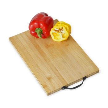 Tábua de Corte Personalizada 34x24 cm Bambu com Alça X18589 Brindes Personalizados