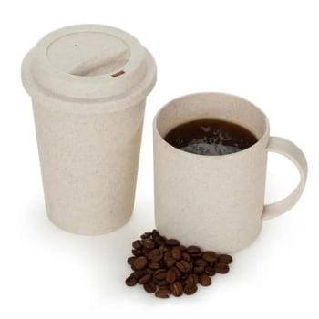 Kit Copo e Caneca Personalizado Bambu 2 Peças SMKT-90160 Brindes Personalizados