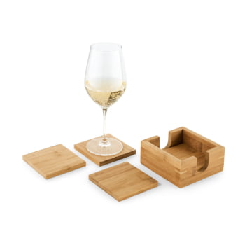 Kit Copo Personalizado Bambu 4 Itens SP93967 Brinde Personalizado