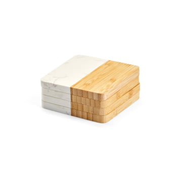 Kit Copo Personalizado Bambu 4 Itens SP94338 Brindes Personalizados