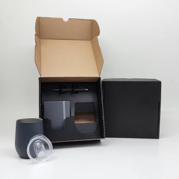 Kit Copo E Acessórios 3 Peças SMKT-90334 Brinde Personalizado