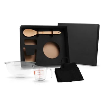 Kit Cozinha Personalizado Bambu 4 Peças SMKT-90144 Brindes Personalizados