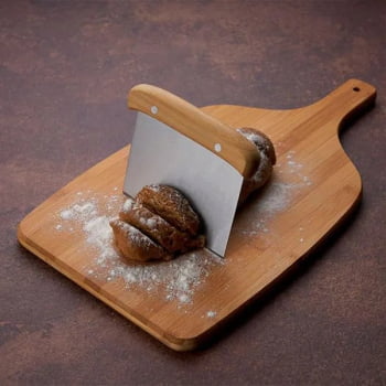 Kit Cozinha Personalizado Bambu / Inox 3 Peças SMKT-90180 Brinde Personalizado