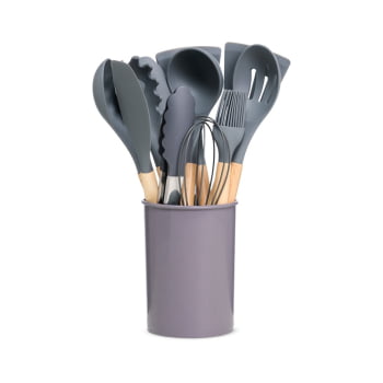 Kit Utensílio Personalizado Silicone 12 Peças X07041 Brindes Personalizado