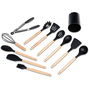 Kit Utensílio Personalizado Silicone 12 Peças X07041 Brindes Personalizado