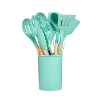 Kit Utensílio Personalizado Silicone 12 Peças X07041 Brindes Personalizado