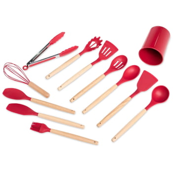 Kit Utensílio Personalizado Silicone 12 Peças X07041 Brindes Personalizado