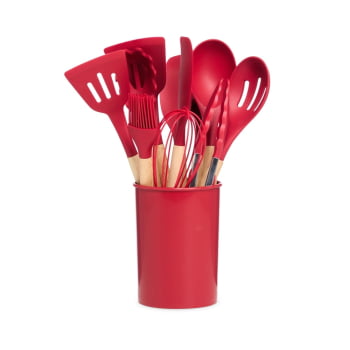 Kit Utensílio Personalizado Silicone 12 Peças X07041 Brindes Personalizado