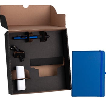 Kit Escritório 3 Peças Carregador Portátil SMKT-9044S Brinde Personalizado