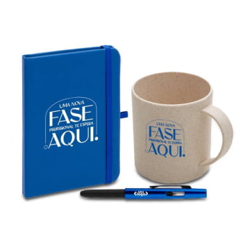 Kit Escritório 3 Peças Sustentável SMKT-9041J Brinde Personalizado