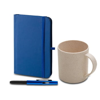 Kit Escritório 3 Peças Sustentável SMKT-9041J Brinde Personalizado