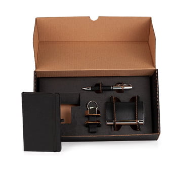 Kit Escritório 4 Peças Porta-Cartão SMKT-90219 Brinde Personalizado