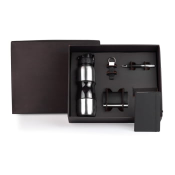 Kit Escritório 5 Peças Squeeze 750 ML SMKT-9042N Brinde Personalizado