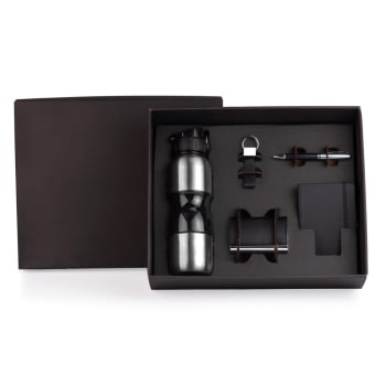 Kit Escritório 5 Peças Squeeze 750 ML SMKT-9042N Brinde Personalizado
