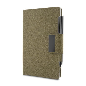 Kit Escritório Personalizado A5 em Pu e Fibra de Café ou Chá ASICAD445 Brindes Personalizados