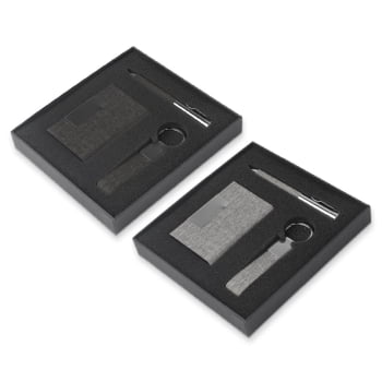 Kit Escritório Personalizado Metal 3 Itens ASIJ150 Brindes Personalizados