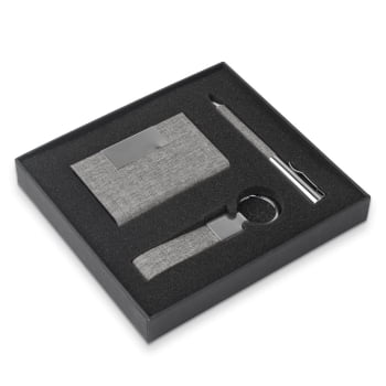 Kit Escritório Personalizado Metal 3 Itens ASIJ150 Brindes Personalizados