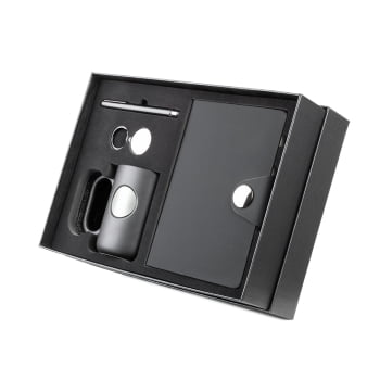 Kit Executivo Personalizado Caderno, Caneca e Caneta Metalica ASICJ400 Kit Executivo Personalizado Caderno, Caneca e Caneta Metalica ASICJ400