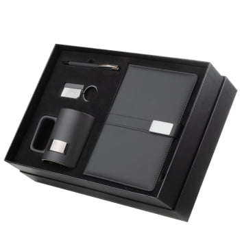 Kit Executivo Personalizado Caderno, Caneca e Caneta Metalica ASICJ415 Kit Executivo Personalizado Caderno, Caneca e Caneta Metalica ASICJ415