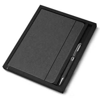 Kit Executivo Personalizado Caderno e Caneta Metálica ASICAD180