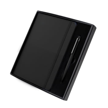 Kit Executivo Personalizado Caderno e Caneta Metálica ASICJ125