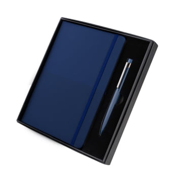 Kit Executivo Personalizado Caderno e Caneta Metálica ASICJ125