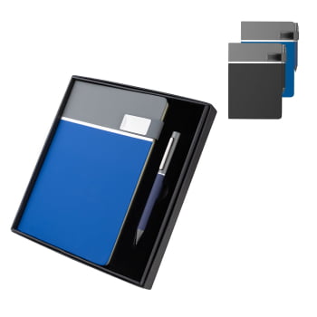 Kit Executivo Personalizado Caderno e Caneta Metálica ASICJ135 Kit Executivo Personalizado Caderno e Caneta Metálica ASICJ135