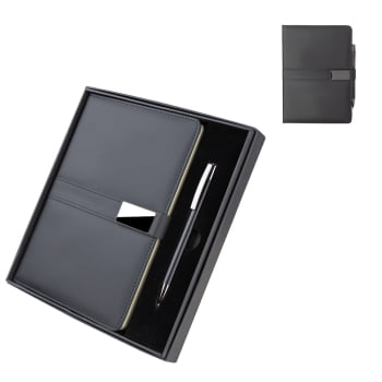 Kit Executivo Personalizado Caderno e Caneta Metálica ASICJ140 Kit Executivo Personalizado Caderno e Caneta Metálica ASICJ140