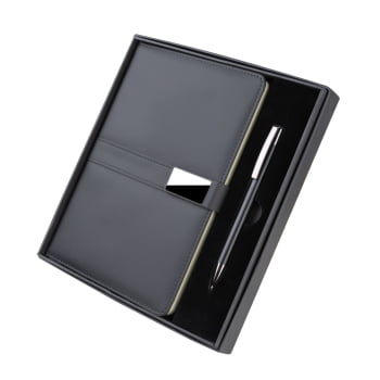 Kit Executivo Personalizado Caderno e Caneta Metálica ASICJ140