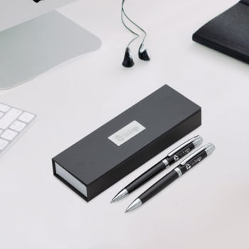 Kit Executivo Personalizado Caneta e Lapiseira Metal X181PAR Brindes Personalizados