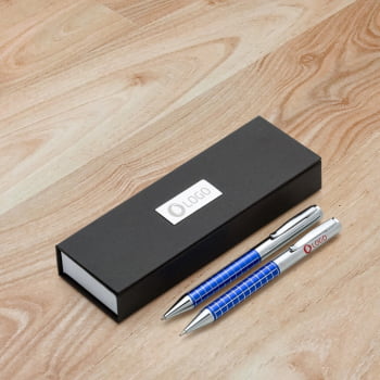 Kit Executivo Personalizado Caneta e Lapiseira Metal X201PAR Brinde Personalizado