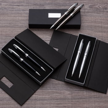 Kit Executivo Personalizado Caneta e Lapiseira Metal XP@15155 Brindes Personalizados