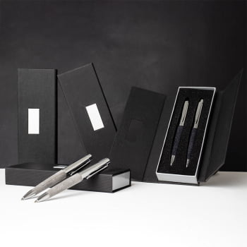 Kit Executivo Personalizado Caneta e Lapiseira Metal XP@177PAR Brindes Personalizados