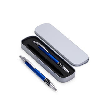 Kit Executivo Personalizado Caneta e Lapiseira Metálica X08094 Brindes Personalizados