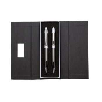 Kit Executivo Personalizado Caneta e Lapiseira Metálica X180PAR Brinde Personalizado