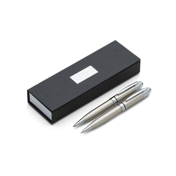 Kit Executivo Personalizado Caneta e Lapiseira Metálica X180PAR Brinde Personalizado