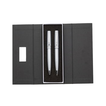 Kit Executivo Personalizado Caneta e Lapiseira Metálica X182PAR Brinde Personalizado