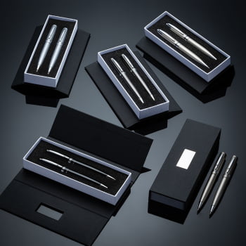 Kit Executivo Personalizado Caneta e Lapiseira Metálica X182PAR Brinde Personalizado