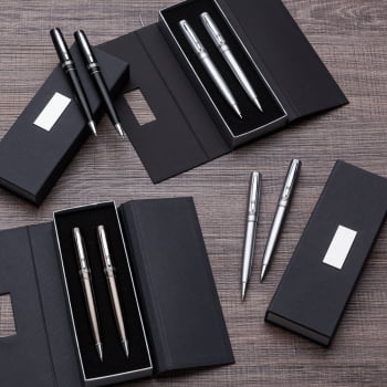 Kit Executivo Personalizado Caneta e Lapiseira Metálica XP@15153 Brinde Personalizado