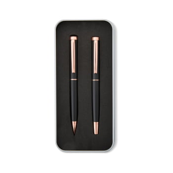 Kit Executivo Personalizado Caneta e Roller Metálica X08162 Brinde Personalizado