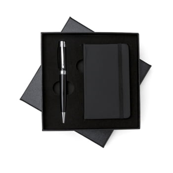 Kit Executivo Personalizado Caneta Metal Caderneta Emborrachada X10889 Brindes Personalizados