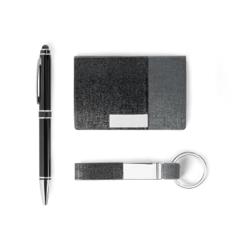 Kit Executivo Personalizado Metal 3 Itens SP93315 Brindes Personalizados