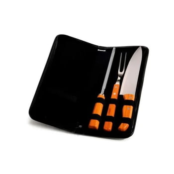 Kit Facas Personalizados Bambu / Madeira / Inox 4 Peças SMPB-00123 Brinde Personalizado