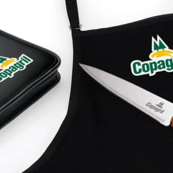 Kit Facas Personalizados Bambu / Madeira / Inox 4 Peças SMPB-11113 Brindes Personalizados