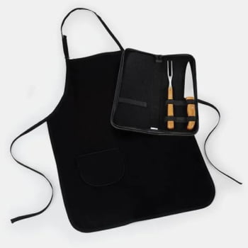 Kit Facas Personalizados Bambu / Madeira / Inox 4 Peças SMPB-11113 Brindes Personalizados